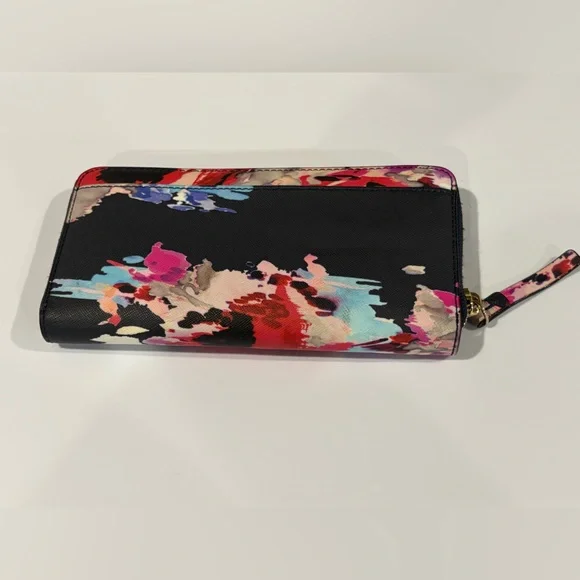 kate spade Black Multicolor Floral Zip Wallet - Picture 4 of 6